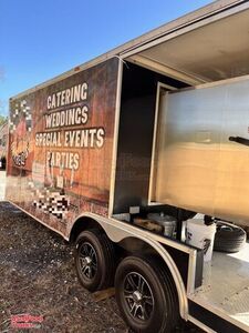 LIKE NEW 2012 - 7' x 20' Barbecue Concession Trailer with Southern Pride Smoker