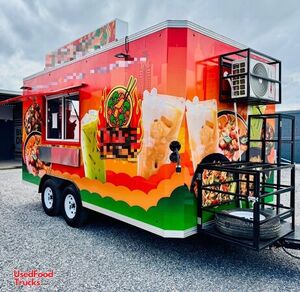 2025 - 8.5' x 16' Kitchen Food Concession Trailer with Pro Fire System