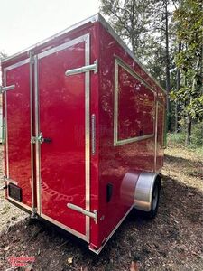 NEW - 6' x 12' Empty Concession Trailer | Mobile Street Vending Unit