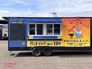 2024 8' x 20' Barbecue Kitchen Food Concession Trailer with Smoker + Pro Fire System