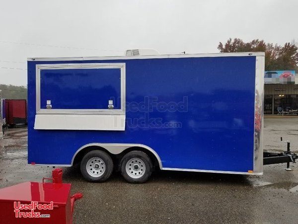 Barely Used and Very Clean 2018 - 8.5' x 16' Kitchen Food Concession Trailer.