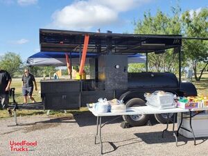24' Custom Built Double Barrel Barbecue Concession Trailer | BBQ Pit Trailer