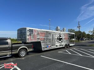 LOADED 2008 Wells Cargo 8.5' x 38' BBQ Smoker Concession Trailer w/ FULL KITCHEN & Open Porch