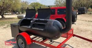 New Custom-Made 250 Gallon Double Rack Smoker on a Trailer / Tailgating Trailer
