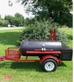 New Custom-Made 250 Gallon Double Rack Smoker on a Trailer / Tailgating Trailer
