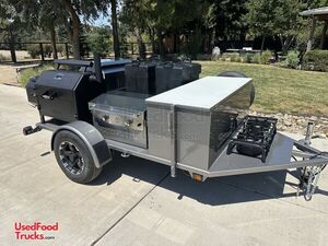Like New - 2024 7' x 13' Open Barbecue Smoker Trailer