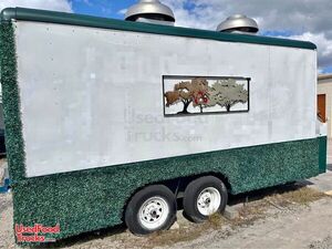Well-Equipped 8' x 16' Mobile Kitchen Food Concession Trailer.