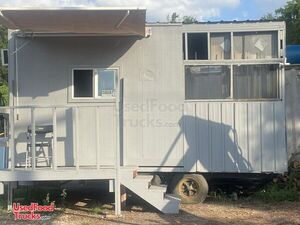 8' x 16' Barbecue Concession Trailer with Porch / Used Mobile BBQ Unit.