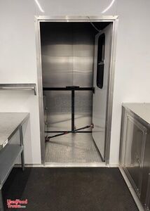 2023 - 8.5' x 22' Quality Cargo Barbecue Concession Trailer with 3' Porch and Bathroom