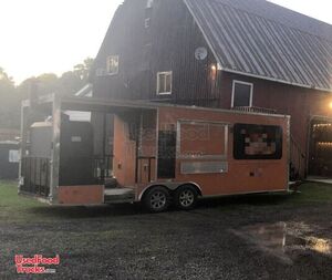 2017 8.5' x 28' Barbecue Concession Trailer with 10' Porch / Mobile BBQ Rig