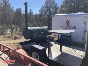 2022 8.5' x 11' Professional Grade Dual Firebox BBQ Pit Mobile Barbeque Smoker Trailer