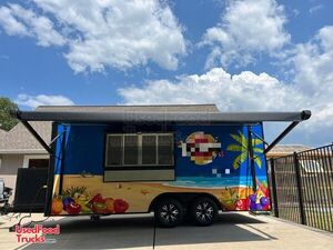 PRACTICALLY NEW 2023 8.5' x 18' Quality Cargo Shaved Ice Concession Trailer