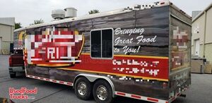 7.5' x 30' Mobile Kitchen / Gooseneck Street Food Concession Trailer.