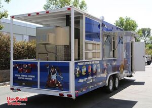2020 9' x 28' Health Dept Registered Barbecue Rig Vending Trailer with Porch.