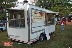 8.5 x 16 + V- Nose Wood Fired Pizza Concession Trailer
