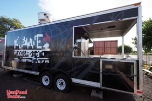 2018 9' x 30' Barbecue Food Trailer with a Full Kitchen and Porch.