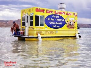 Used Ventura Pontoon All-Purpose Food Boat/Floating Barge Food Truck.