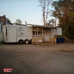 Used 8' x 30' BBQ Concession Trailer with Porch / Ready to Go Barbecue Pit