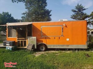 2015 8.5' x 24' Barbecue Concession Trailer with Porch / Mobile Kitchen