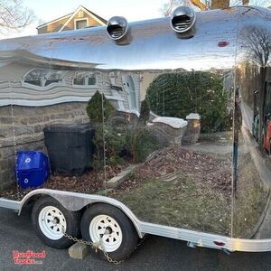 NEW - 2022 6' x 13' Mirror Stainless Steel Food Concession Trailer