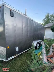 Like-New - 2018 7' x 16' Empty Concession Trailer | Mobile Street Vending Unit