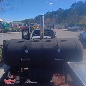 Large 2021 5' x 12' Home-Built Open Barbecue Smoker Concession Trailer