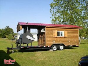 24' x 8' - Southern Yankee Barbecue Cabin Concession Trailer