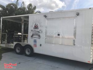 2018 - 8.5' x 22' BBQ Concession Trailer with Porch.