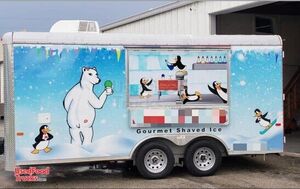 Turnkey - 2018 8' x 16' Shaved Ice Trailer Snowball Concession Unit