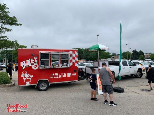 2014 - 7' x 12' Food Concession Trailer Mobile Kitchen.