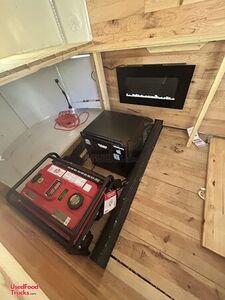 Horse Trailer Converted to Concession Trailer with Electric Fireplace