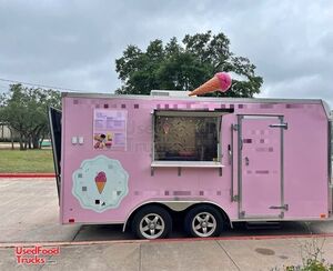 2017-  7' x 16' Ice Cream Concession Trailer Mobile Vending Unit