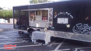 Well-Kept 2017 8' x 27' Barbeque Concession Trailer with Porch / Used  BBQ Rig