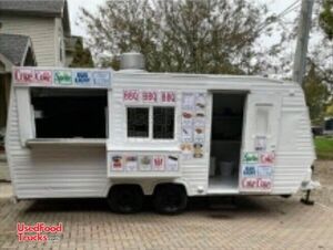 2014 BBQ Concession Trailer with Porch / Shaved Ice Mobile Vending Unit.
