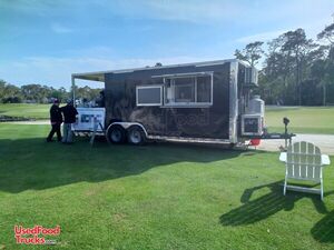 2023 8.5'' x 22' Barbecue Kitchen Food Concession Trailer w/ Back Porch + Pro Fire System