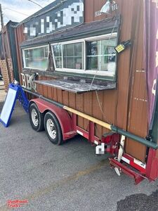 Barbecue Food Concession Trailer with Porch Mobile Vending Unit