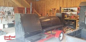 2016 12' Open BBQ Pit Smoker Trailer / Used BBQ Tailgating Trailer