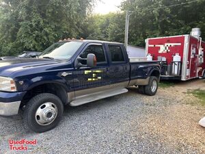 2021 8.5' x 30' Freedom Barbecue Food Trailer and 2006 Ford F350 4WD Truck