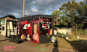 2022 8.5' x 16' Kitchen Food Concession Trailer with Fire Suppression & Porch