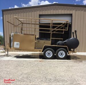 2018 - 8' x 16' Open Barbecue Smoker Trailer / Tailgating Catering Trailer