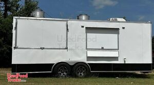 2022 - 8.5' x 20' Barbecue Food Concession Trailer with Smoker.