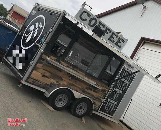 2016 Pace American 7' x 14' Coffee Concession Trailer w/ Commercial Equipment.