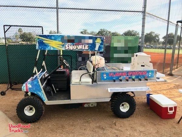 Very Unique Electric EZ Go Golf Cart 5' x 10' Snowball Stand / Shaved Ice Truck.