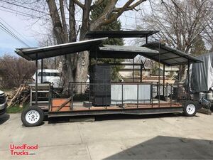 Ready to Work Used Open BBQ Smoker Trailer / Mobile BBQ Unit