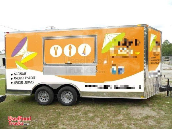 2012 - 8.5' x 16' Used Mobile Kitchen Concession Trailer
