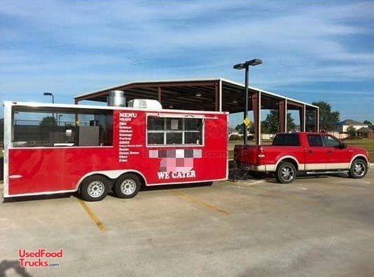 2015 - 8.5' x 22' Freedom Barbecue Concession Trailer with Screened Porch