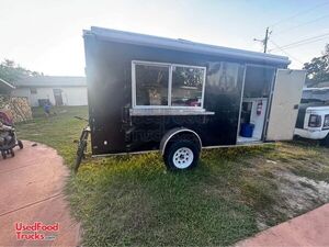 Well Equipped - 7' x 12' Kitchen Food Concession Trailer with Fire Suppression System