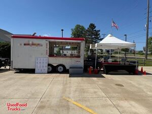 2012 8.5' x 18' Kitchen Food Concession Trailer with BBQ Smoker
