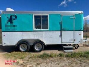 Ready to Serve Used 7' X 14' Mobile Food Catering Trailer with Equipment.