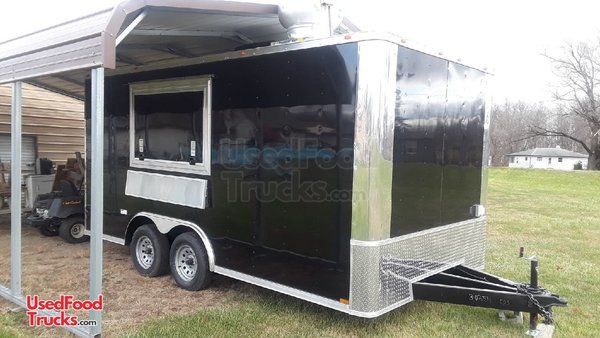 Barely Used 2020 Cynergy Advanced CCL 8.5' x 16' Mobile Food Concession Trailer.